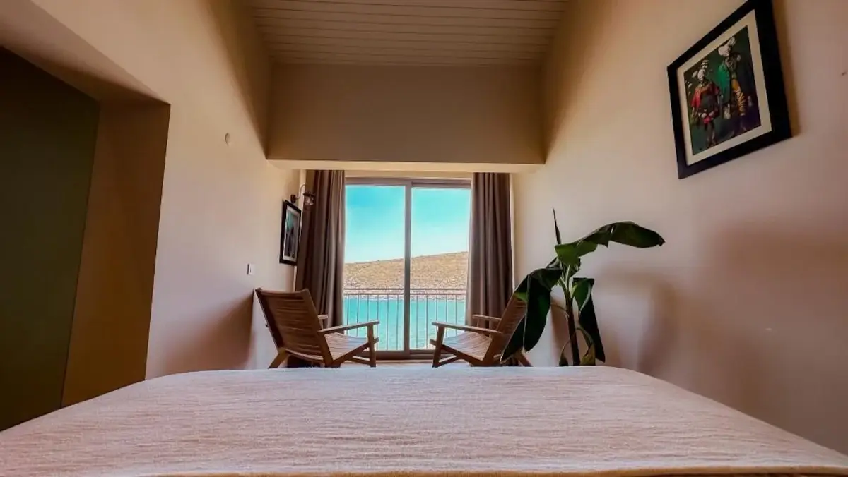 Room with sea view and balcony at Pelagos Otel Bozcaada